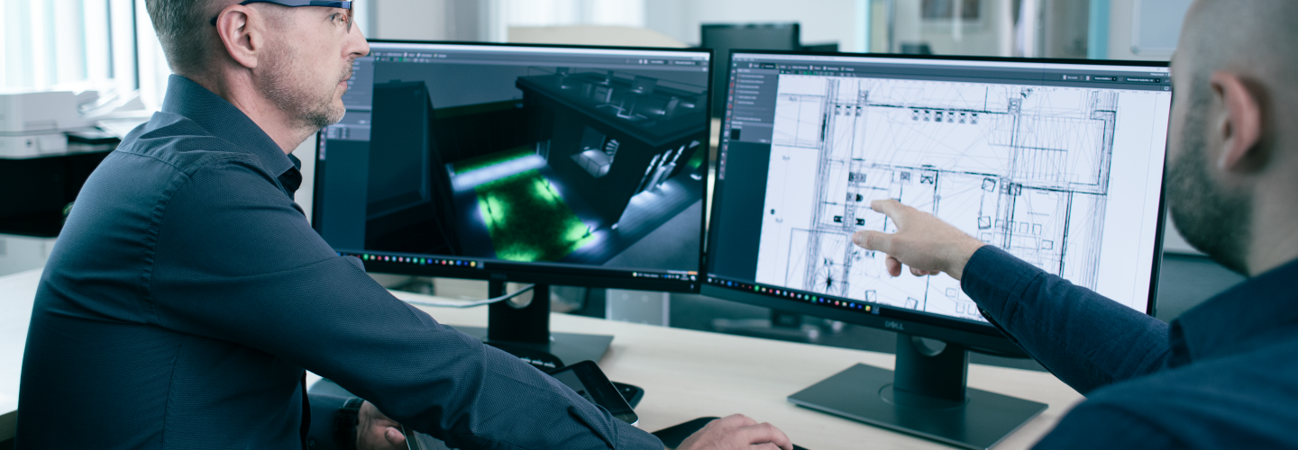 Lena Lighting dwoch projektanow pracuje nad projektem